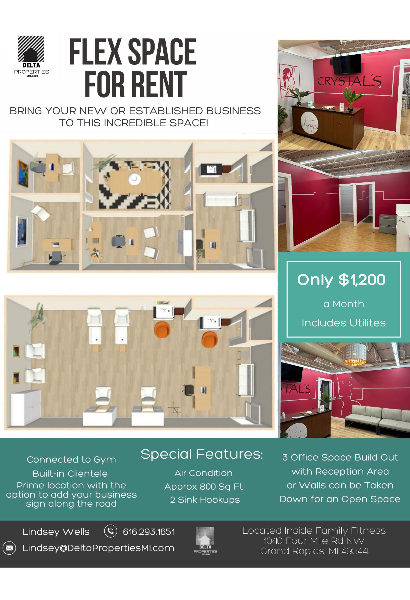 Space for Rent inside Family Fitness Alpine